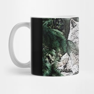 Arctic Wolf Painting Mug